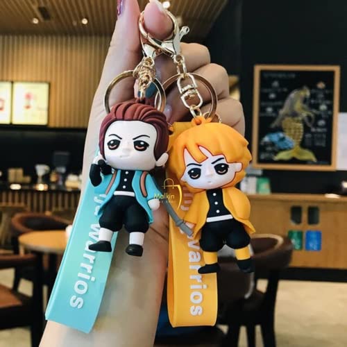 Image of MALKIN Rubber Keychain | Demon Slayer Action Figure | Anime Merch | Tanjiro (Multicolor)