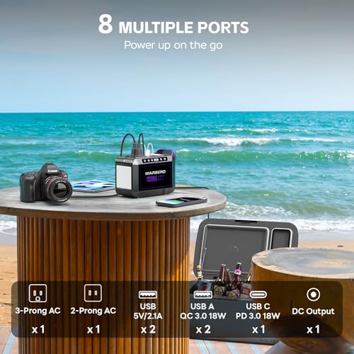 MARBERO 172Wh Solar Generator with Solar Panel Included Portable Power Station 200W with Foldable Solar Panel 40W Set for Camping Outdoor Hiking Fishing Emergency - Image 4