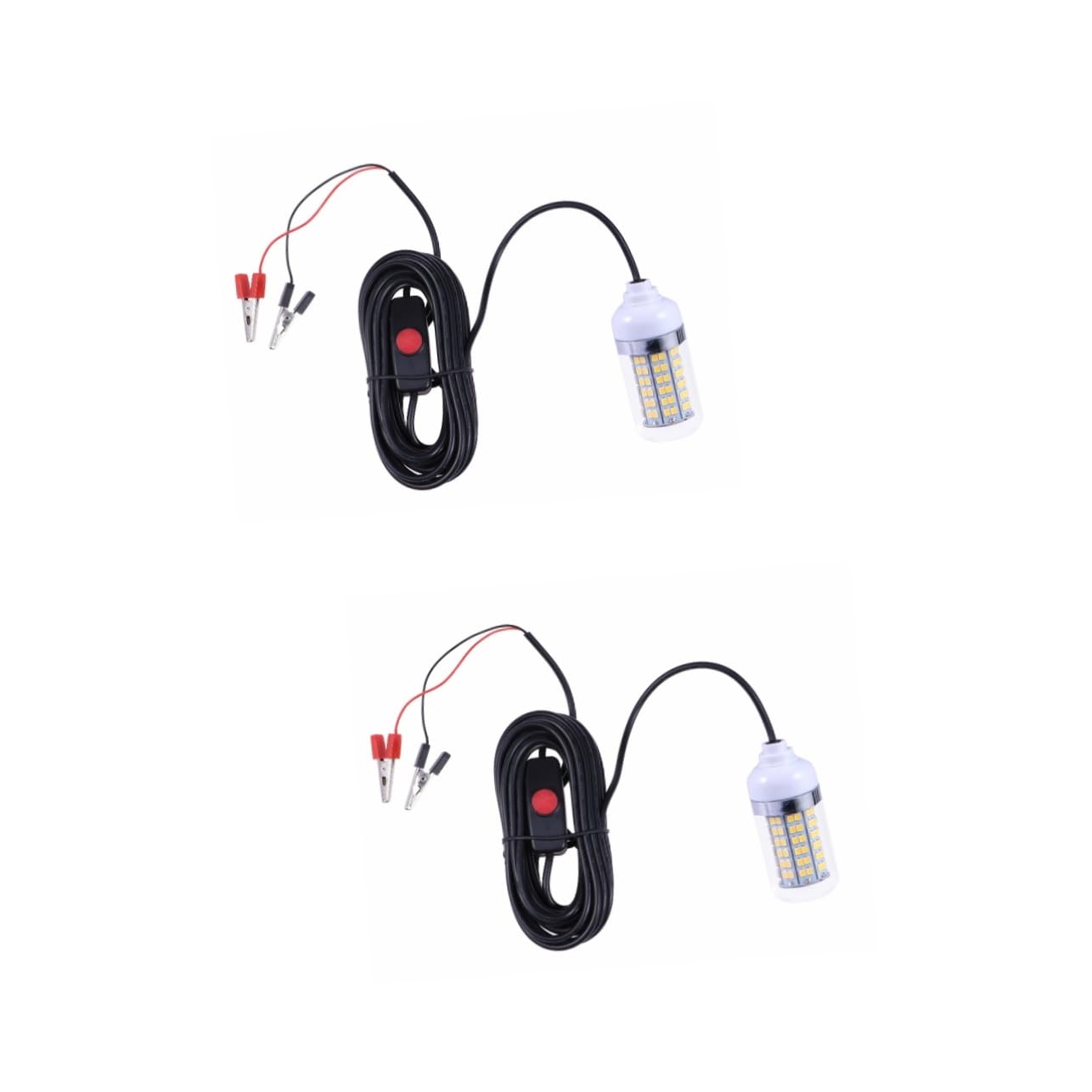 BESPORTBLE 2pezzi Lampada da Pesca Subacquea LED LEDs per Esche Attira Pesci e Gamberi per Barche e Kayak