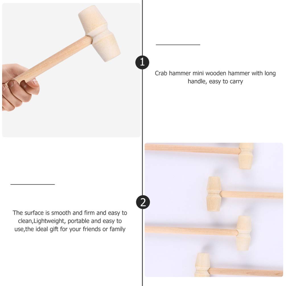 Tomaibaby 40 Piezas Martillo De Madera Martillo De Juguete Mini Martillos De Madera Mazos De Madera Ligeros Langosta De Madera Pequeños Martillos De Madera Squiz Juguetes El Banco Niño Fresa