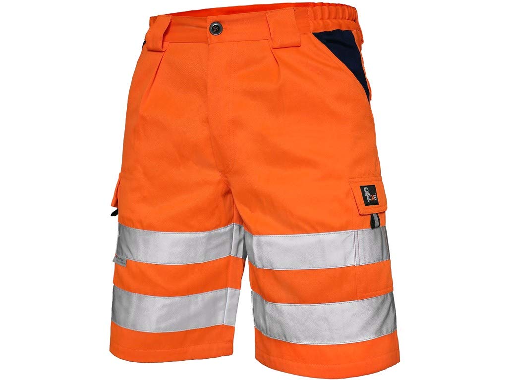 CXS Shorts de Travail Norwich, Shorts Haute visibilité, Pantalons de Travail Courts, Couleur Signal, Pantalons Haute visibilité avec Bandes réfléchissantes, en ISO 20471, 280 g/m2
