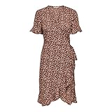 ONLY Damen ONLOLIVIA S/S WRAP DRESS WVN NOOS Kleid, Henna/AOP:Two Tone Flower, 46