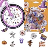 MINI-FACTORY Bike Wheel Spoke Decorations – 24 Clip-On Accessories – Fun Bicycle Spoke Decorations for Kids, Girls, Toddlers – Easy Snap-On, Colorful Bike Gifts - Halloween
