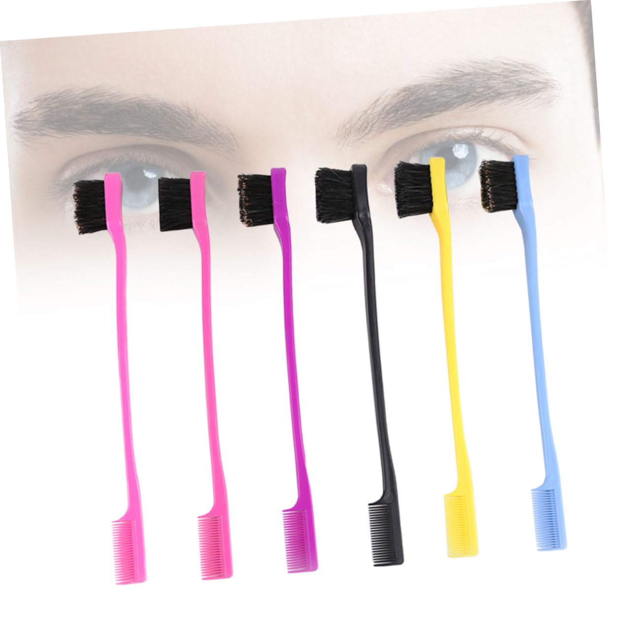 Didiseaon Eyebrow Brush Comb Material Smooth Edges Easy to Use Ideal for Women Girls Random Color