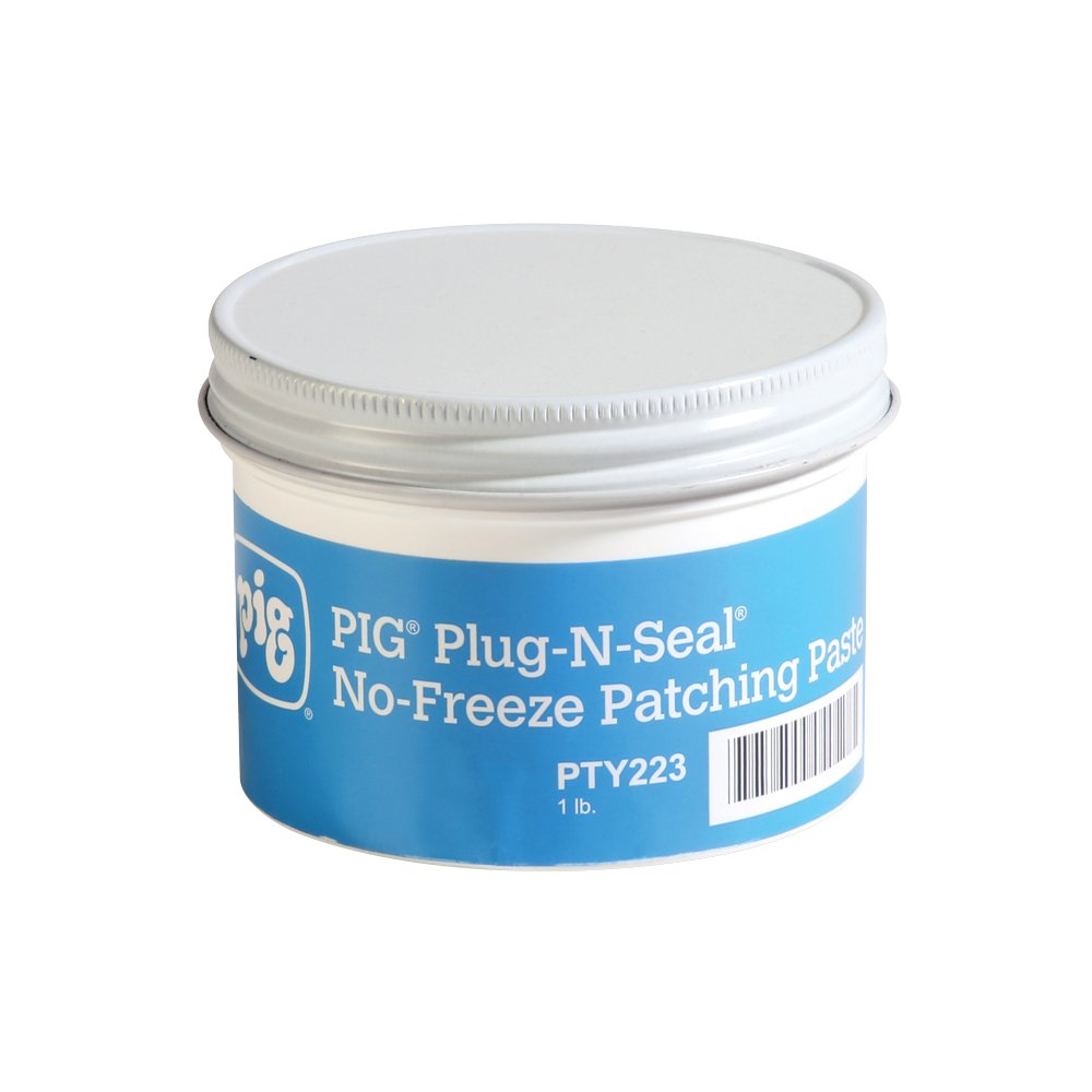 PIG Plug-N-Seal No-Freeze Patching Paste - (1) 1 lb Container - Gray/Green - PTY223