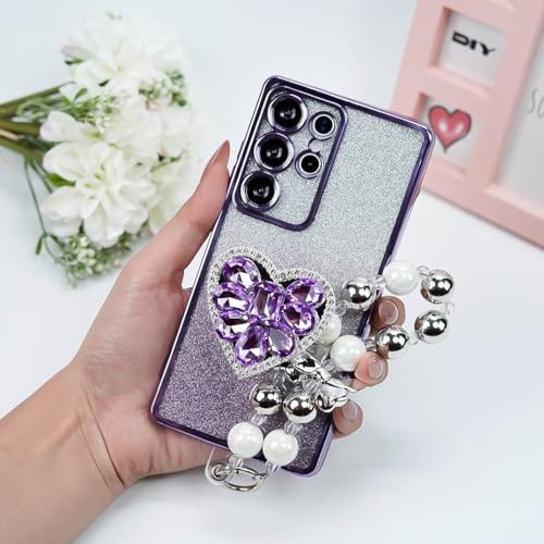 Image of Peeperly Back Cover Case for Samsung Galaxy S23 Ultra Scratch Resistant Anti-Slip TPU Shockproof Protective Durable Sweet Affair Case for Girls & Women(Purple)