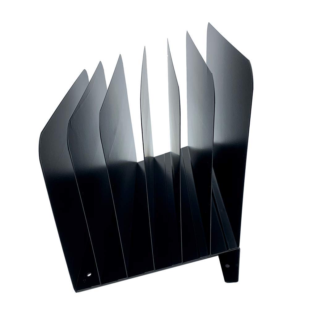 Huron Organizador inclinado 6 ranuras, acero negro