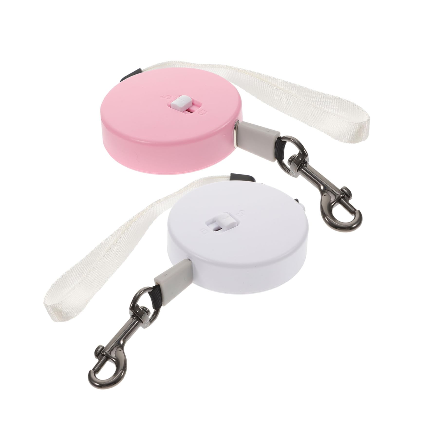 Kichvoe Guinzaglio Retrattile in Nylon e Plastico 2 Pezzi per Animali Domestici con Cinturino da Polso, Guinzaglio Regolabile per Conigli e Gatti, per Ambienti Affollati e Avventure