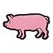Dark Pink Pig Patch, Pig & Farm Animal Patches