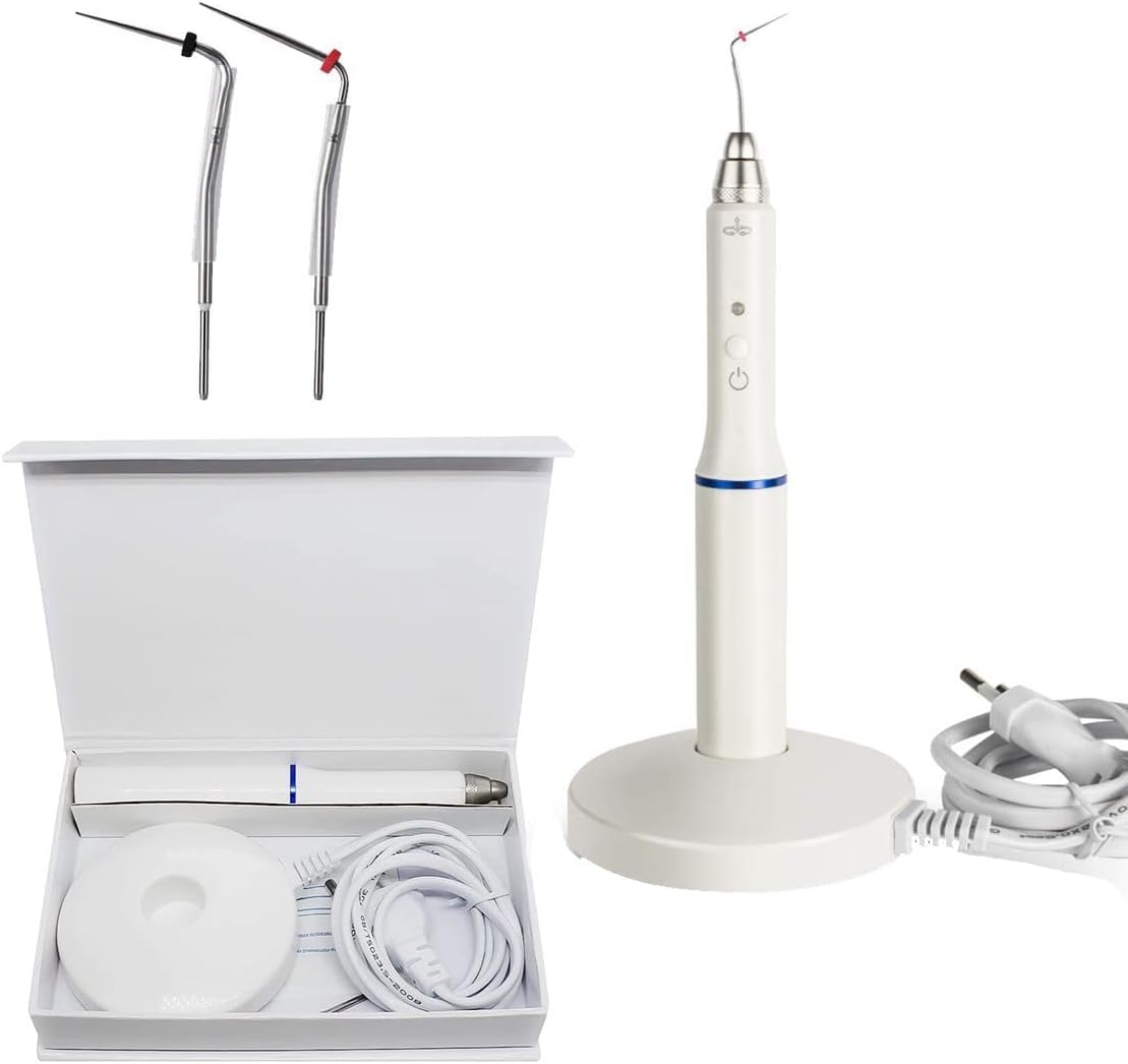 Taglierina per Guttaperca Dentale Wireless A 4 Punte Penna Riscaldata Senza Fili Strumento per L'igiene Orale con Dock di Ricarica Denti Penna per Sistema di Otturazione in Guttaperca