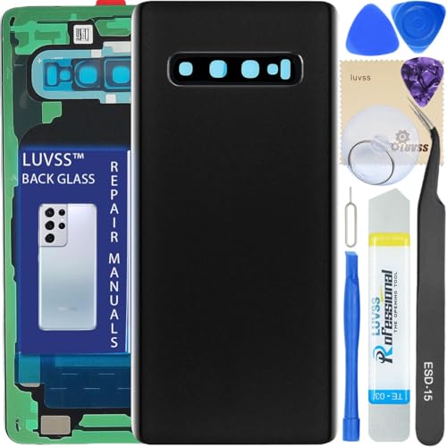 Vitre Arrière Samsung Galaxy S10 Noir Coque Cache Batterie Remplacement avec Outils LUVSS