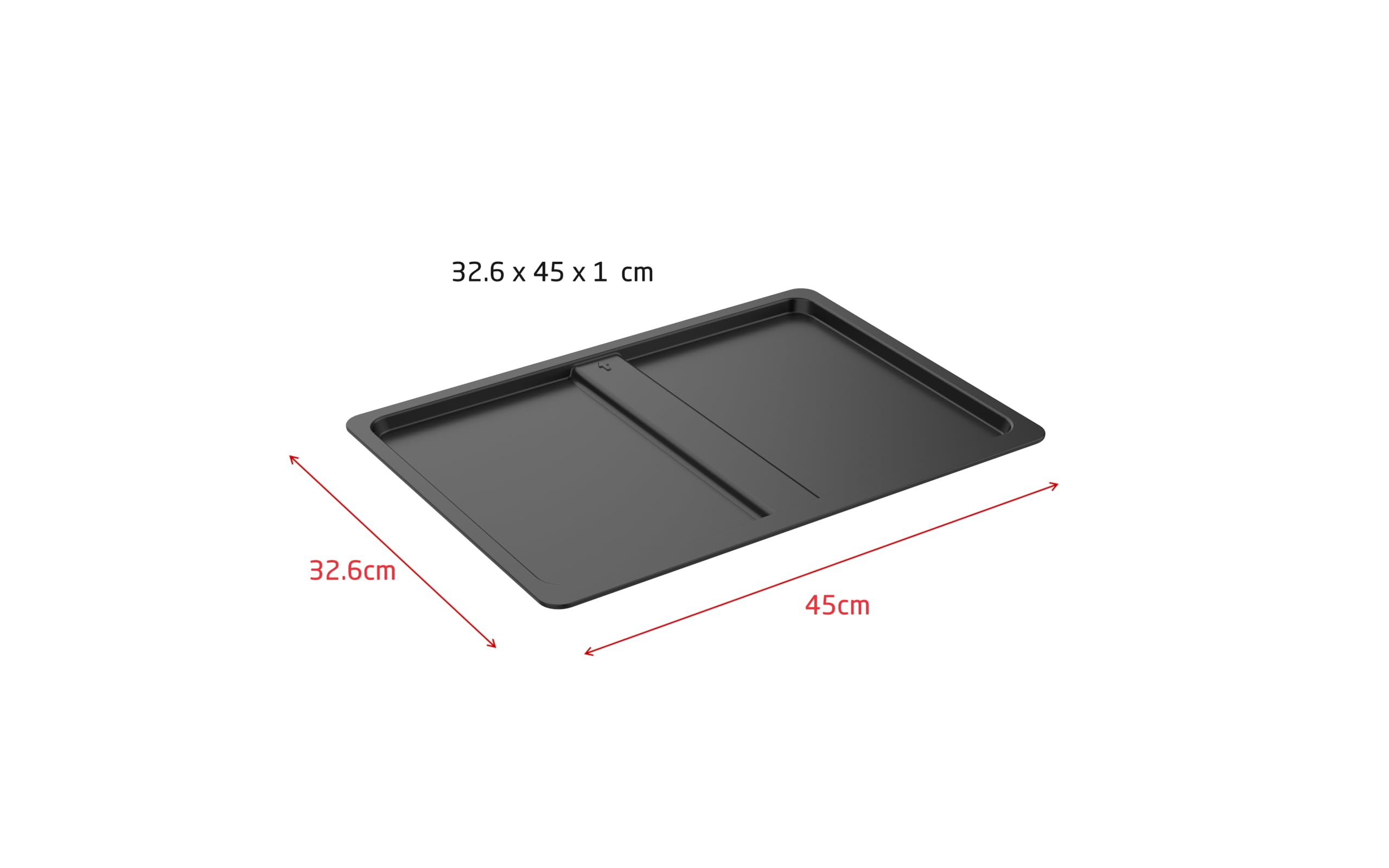 BridgePro - Bandeja para hornear/migas/goteo de una sola zona y doble (atenuaciones de zona única: 32,6 x 45 x 1 cm; atenuación de doble zona: 32,4 x 22,5 x 1 cm)