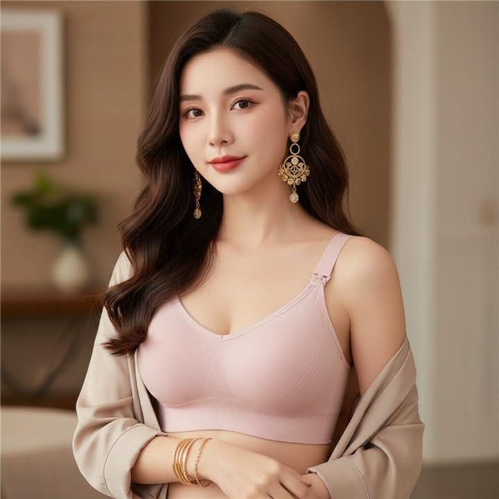 Image of Celary Bra for Woman|| Lightly Padded Maternity||Feeding Bra for Women||Nursing ||Ultra Lightweight|| Soft and Smooth Cotton|| Removable Pads