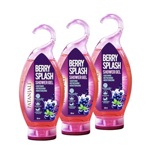 Berry Splash Shower Gel with Aloe Vera 250ml (Pack of 3), for Refreshing Cleanse and Skin Hydration with Natural Ingredients