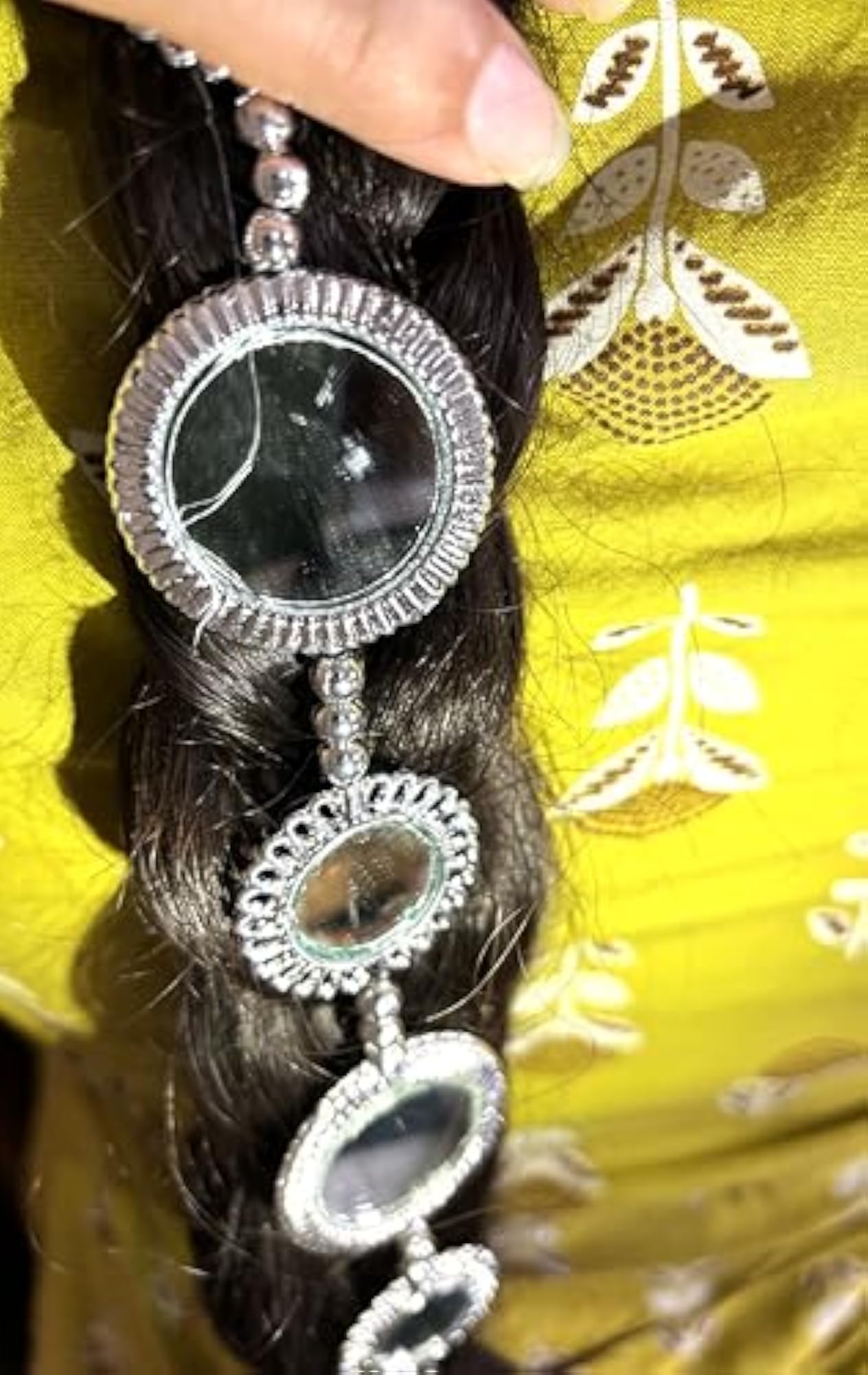 Mirror Work Choti Hair Extension for Traditional Looks