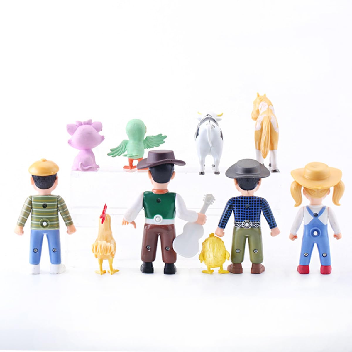 Figure di Animali da Fattoria,Figurine di Animali Realistici,10 Pezzi Set di Modelli di Personaggi di Simulazione Fattoria in Miniatura Figure,per Bambini Adulti Adult