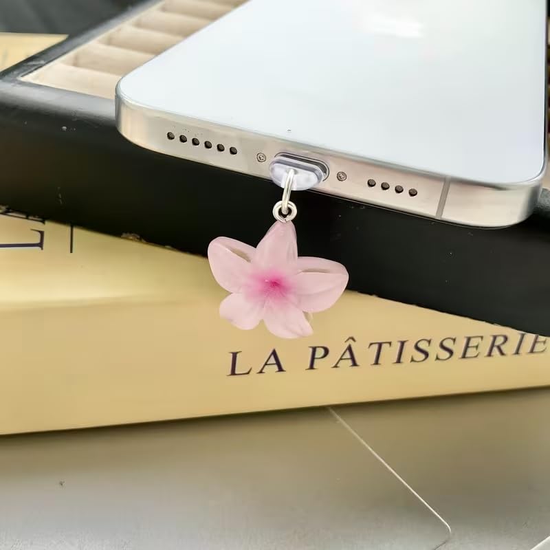 Case Creation Bow Charm Charging Jack Protector Anti-dust Plugs for USB-C Port Type-C Rhinestone Cute Cap Compatible with Smartphones, Tablets, Laptops (Pastel Pink Dust Plug Charm, Pack of 1) — Amazon image 3