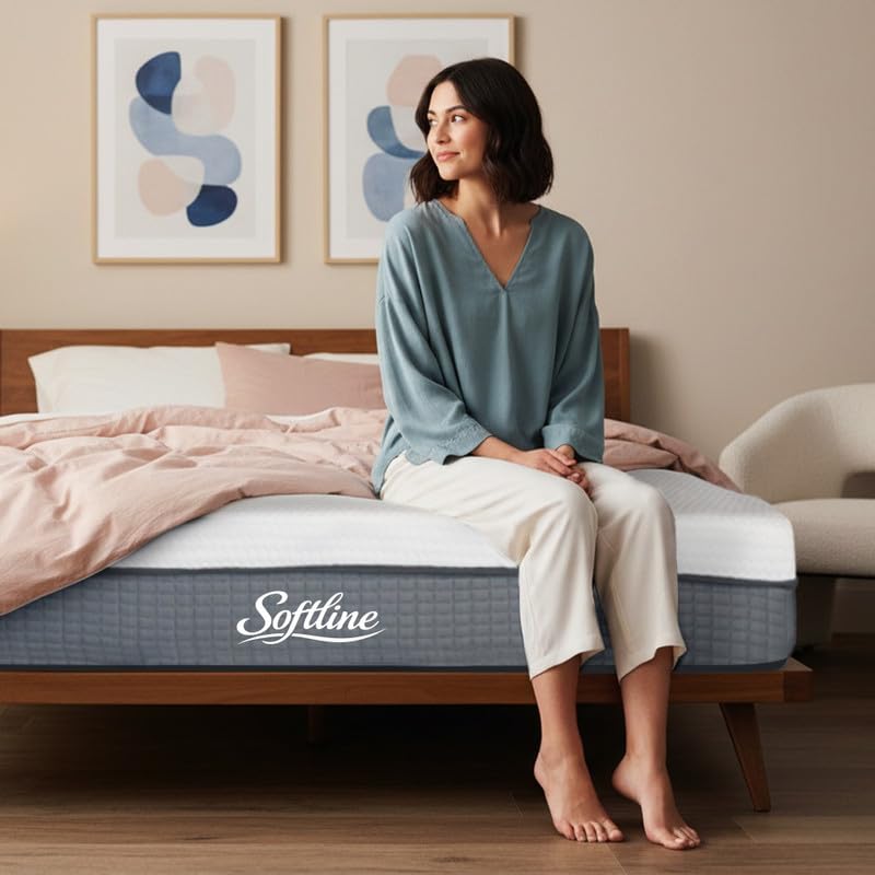 Image of Softline Memory Foam Mattress | Orthopedic Back Support | Pressure Relief | Zero Motion Transfer | Medium Firm Comfort|King72x70x5