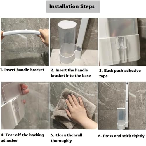 Image of CRIYALE Disposable Toilet Brush with 6pcs Sponge Refills, Wall Mounted Bracket Disposable Toilet Bowl Cleaner Wand, Toilet Cleaning System for Supreme Deep Cleaning and Hygienic Bathroom with Holder