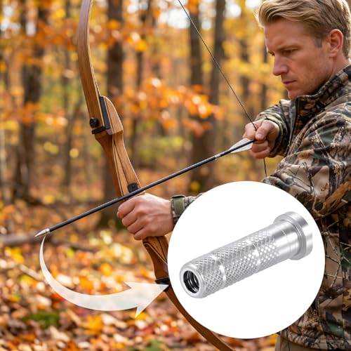 PAGOW 12pcs Aluminum .244/6.20mm Arrow Inserts, Archery Arrow Inserts for Carbon Arrows Shaft, Replacements Archery Accessories for Field Points Arrow Tips, Target Practice, Hunting - Thumbnail 6