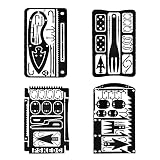 Survival Gear Credit Card Multi Tool - Camping Multipurpose EDC Multitool - Fishing Hooks, Gift Idea