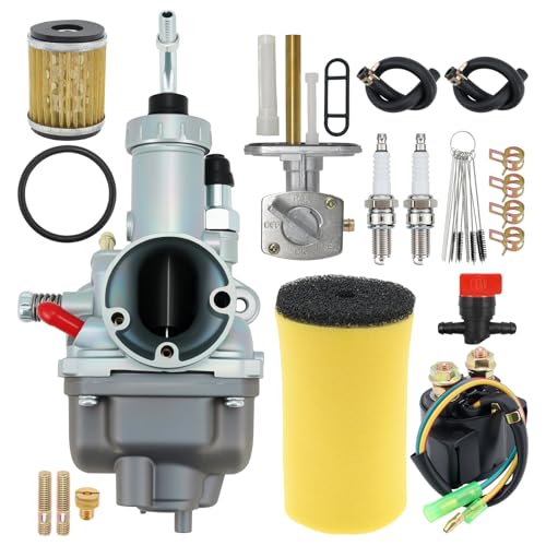 YFB250 Carburetor Fit for Yamaha Timberwolf 250 YFB250 YFB250FW 1992-2004 Yamaha Moto 4 Carb Kit with HF143 Oil Filter 14451-00-00 Air Filter Replace 4BD-14101-00-00