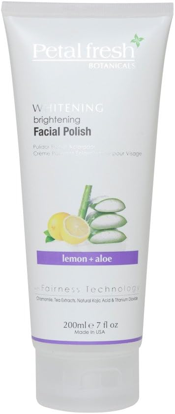 Bio Creative Lab Petal Fresh Botanicals Whitening and Brightening Facial Polish, Lemon and Aloe, 7 Ounce