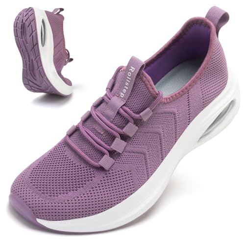 Image of Wide Toe Box Shoes Women Extra Wide Width Sneakers Air Cushion Road Running Shoes Ultra Light Tennis Gym Workout Training Shoes Breathable Walking Shoes with Arch Support