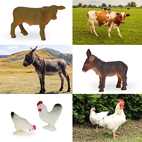 94Pcs Plastic Farm Animals Figurines And Fence Farm Playset, 2 Farm Tractors With Farm Figures, Farmer Vehicle Toy Truck With Trailer For 3-12 Years Old Kids Boys Girls Toddlers #TOP4