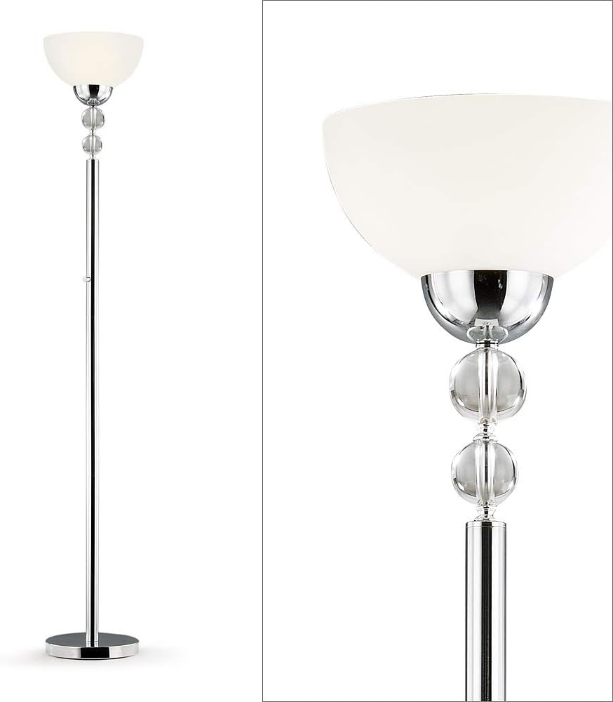 HOMEGLAM 71 inch Crystal Balls Dimmerable LED Torchiere Floor Lamp with