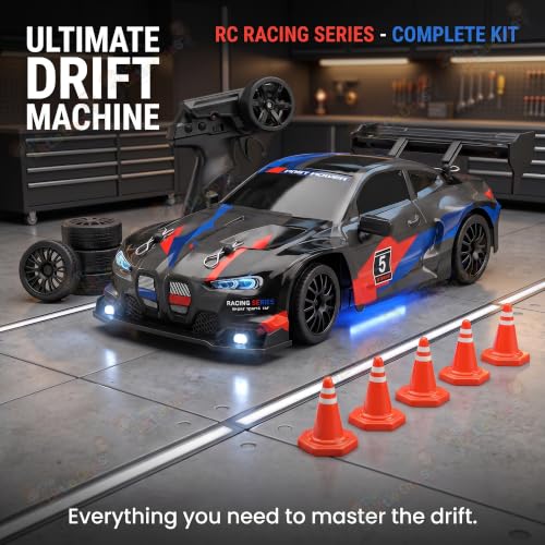 Image of The Little Ones 4x4 Rc Drifting Car - Rc Drift Cars High Speed Remote Control Drift Car 2.4GHz Remote Control Drift Stunt Off Road Cars 360 Rotation Toys for Kids & Adults Boys & Girls [DriftX]