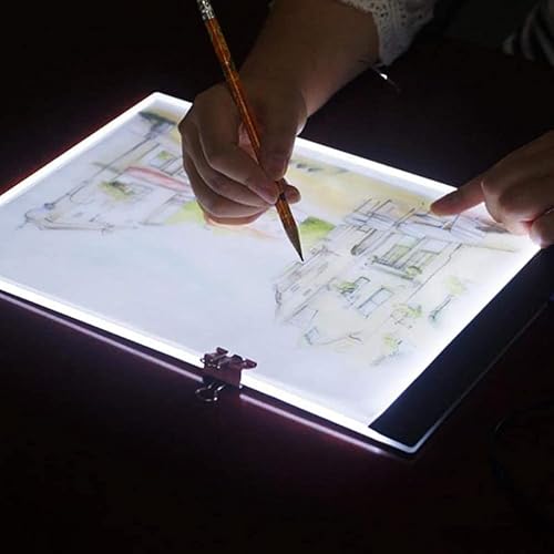 Miniatura 2 de TableRe - Tablero de dibujo con luz LED A5 para dibujar y dibujar con 3 niveles de brillo para artistas dibujos animación y pintura de diamante 5D