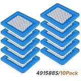 ✔ GENERISCHER MODELL LUFTFILTER - Für Briggs & Stratton Model # BS-491588S 491588 4915885 399959 push lawn mower air filter, part # 4101 5043 5043A 5043D 5043H 5043K. Fit 3.5-6.5 hp quantum engines, 625e 675ex 725ex 625-675 series element;