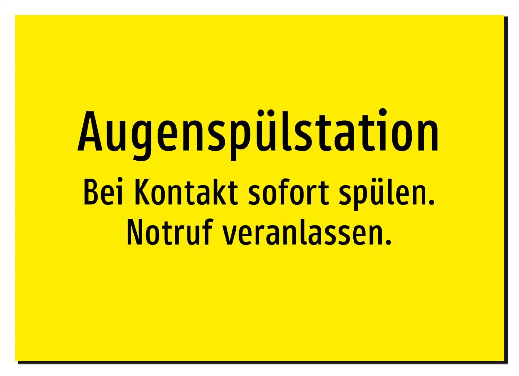 42074-DE-T-07 | Augenspülstation - Bei Kontakt sofort spülen. Notruf