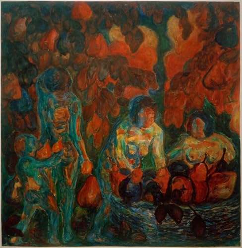 Affiche artistique Cueillette de fruits de Malevitch, grande toile de maitre salon 60x90cm