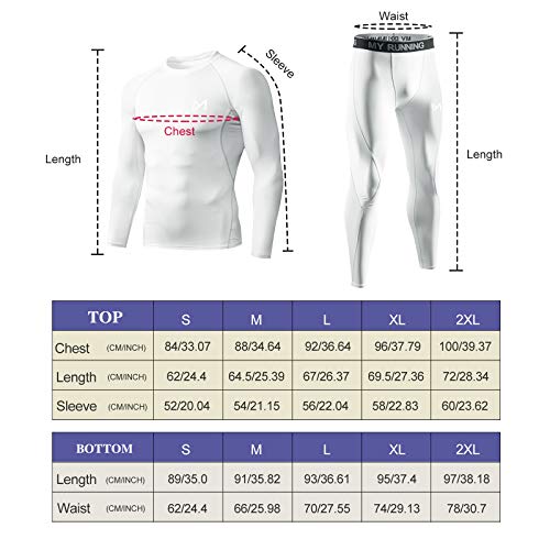 image for MEETYOO Men's Sport Base Layer Set, Mesh-Side Cool Dry Workout Fitness