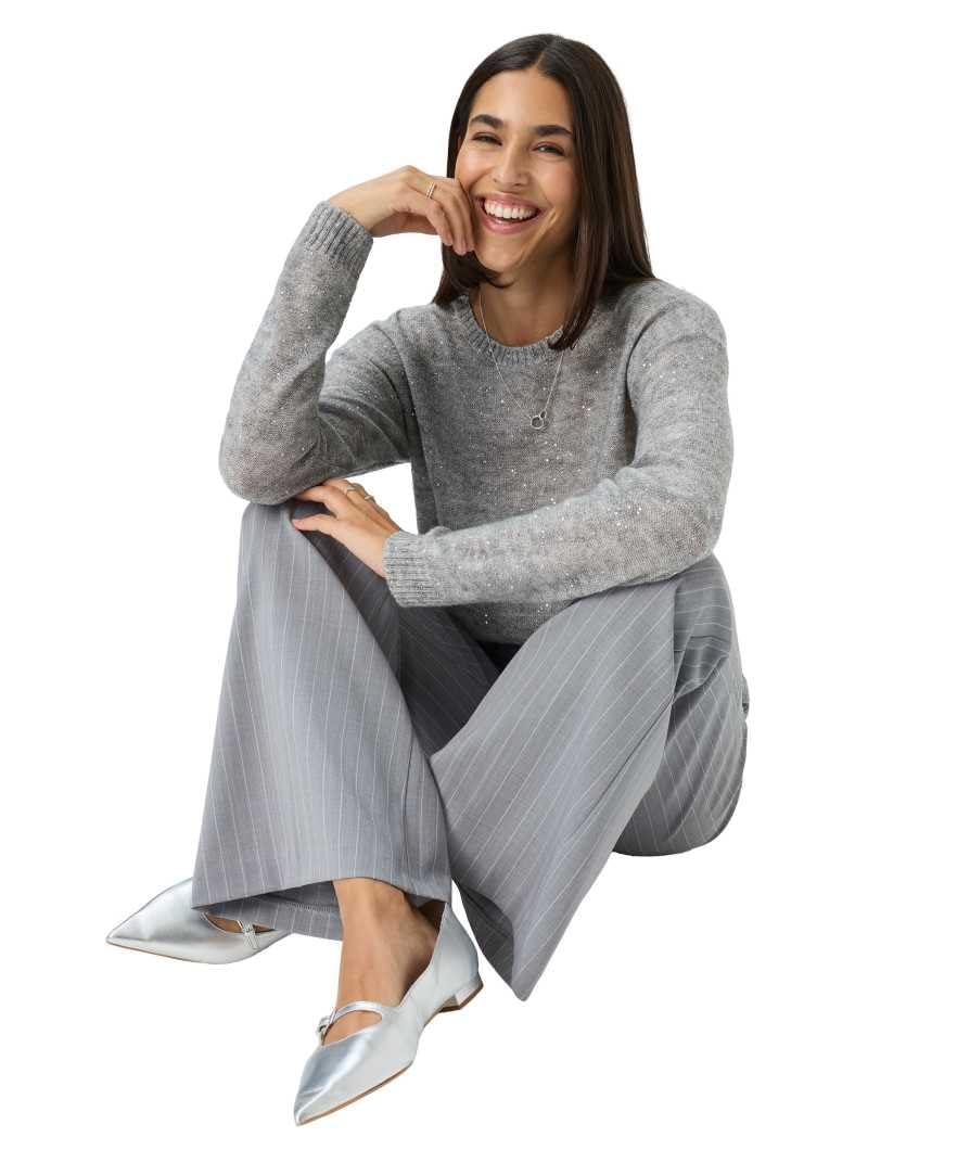 BRAX Damen Style.Lesley Lightweight Alpaca Sequins Pullover
