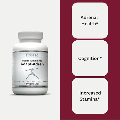 Miniatura 6 de Adapt-Adren - Complejo a base de plantas para apoyo suprarrenal con Ashwagandha, Eleutherococcus, Rhodiola y raíz de ginseng (60 cápsulas)