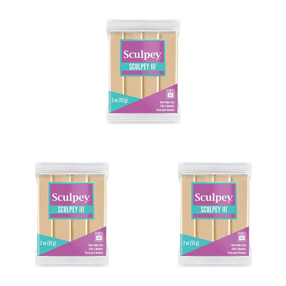 Polyform Sculpey III Polyform 2oz/ 56g (Tan) (Pack of 3)