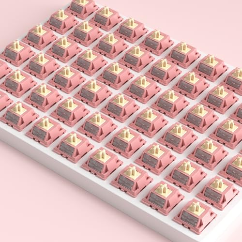 Image of Outemu Red Bean Creamy Pro Keyboard Switch with Diffuser for Mechanical Gaming Keyboard,5-Pin 40gf Linear Pre-Lubed Switches(20Pcs)