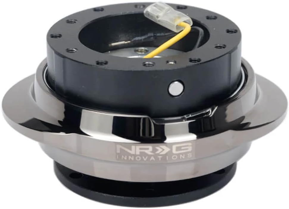 NRG Innovations NRG-SRK-220BK-BL GEN 2.2 Steering Wheel Quick Release Adapter, 6-Hole & 6x70 and 6x74mm Bolt Patterns Black Body/Shinny Blue Oval Ring