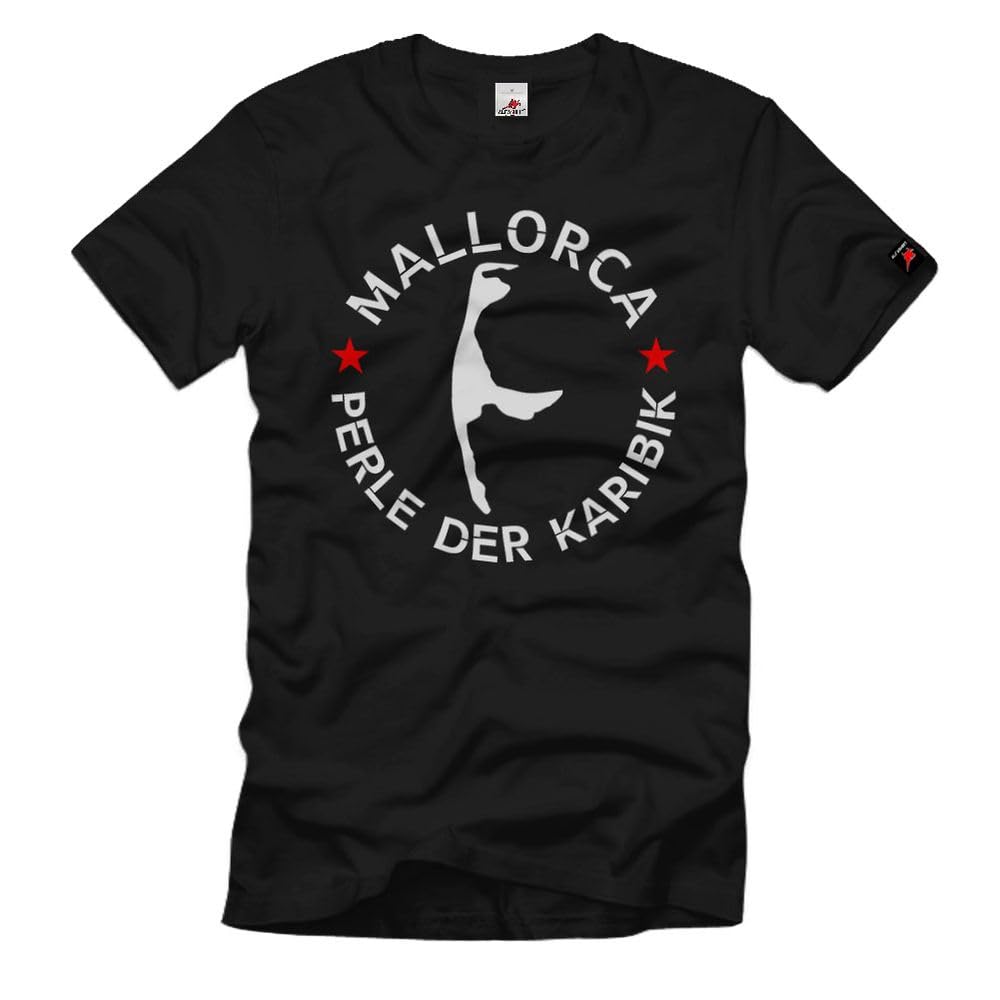 T-shirt Mallorca noir taille S vêtement vacances fun - 3