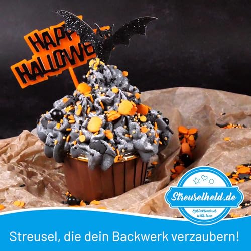 Streuselheld Halloween Party 40g Streusel Sprinkles Streudekor Topping Zuckerstreusel Gebäck Kuchen Torten