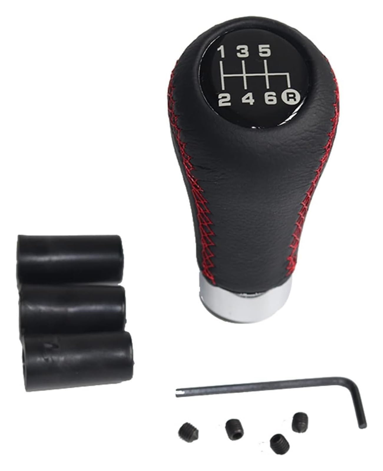 Utongmu Red Line 6 Speed Manual Gear Shift Knob For Nissan Car Gear Shift Knob 5 6 Speed Shifter Lever Manual Stick Head Handball(Red Line 6 Speed)