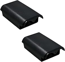2 Pcs Battery Pack Cover for Xbox 360 Wireless Controller, Replacement Battery Pack Cover Shell Case for Xbox 360 Wireless Controller(Black)