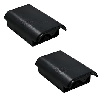 2 Pcs Battery Pack Cover for Xbox 360 Wireless Controller, Replacement Battery Pack Cover Shell Case for Xbox 360 Wireless ControllerBlack