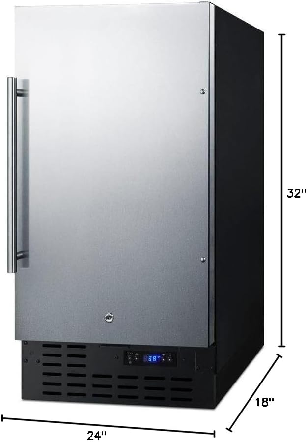 Summit FF1843BSSADA Refrigerator, Stainless Steel on Fridge.com