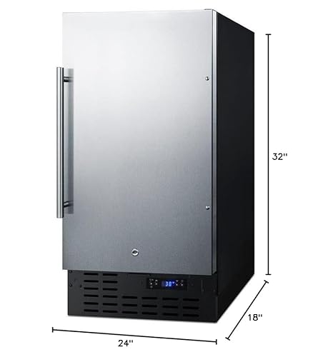 Summit FF1843BSSADA Refrigerator, Stainless Steel on Fridge.com