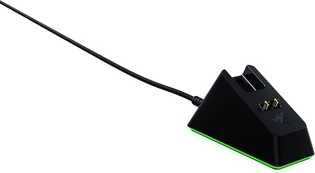 Razer Mouse Dock Chroma - Charging Station with RGB Lighting for DeathAdder V2 Pro, Viper Ultimate, Basilisk Ultimate, Naga Pro (Magnetic Mouse Charging Station, Non-Slip, RGB Chroma) Black
