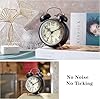 YsyYey Réveil analogique vintage à double cloche, 10 cm, design rétro avec veilleuse, réveil de table analogique à piles avec sonnerie forte, réveil à l'ancienne pour chambre à coucher #1